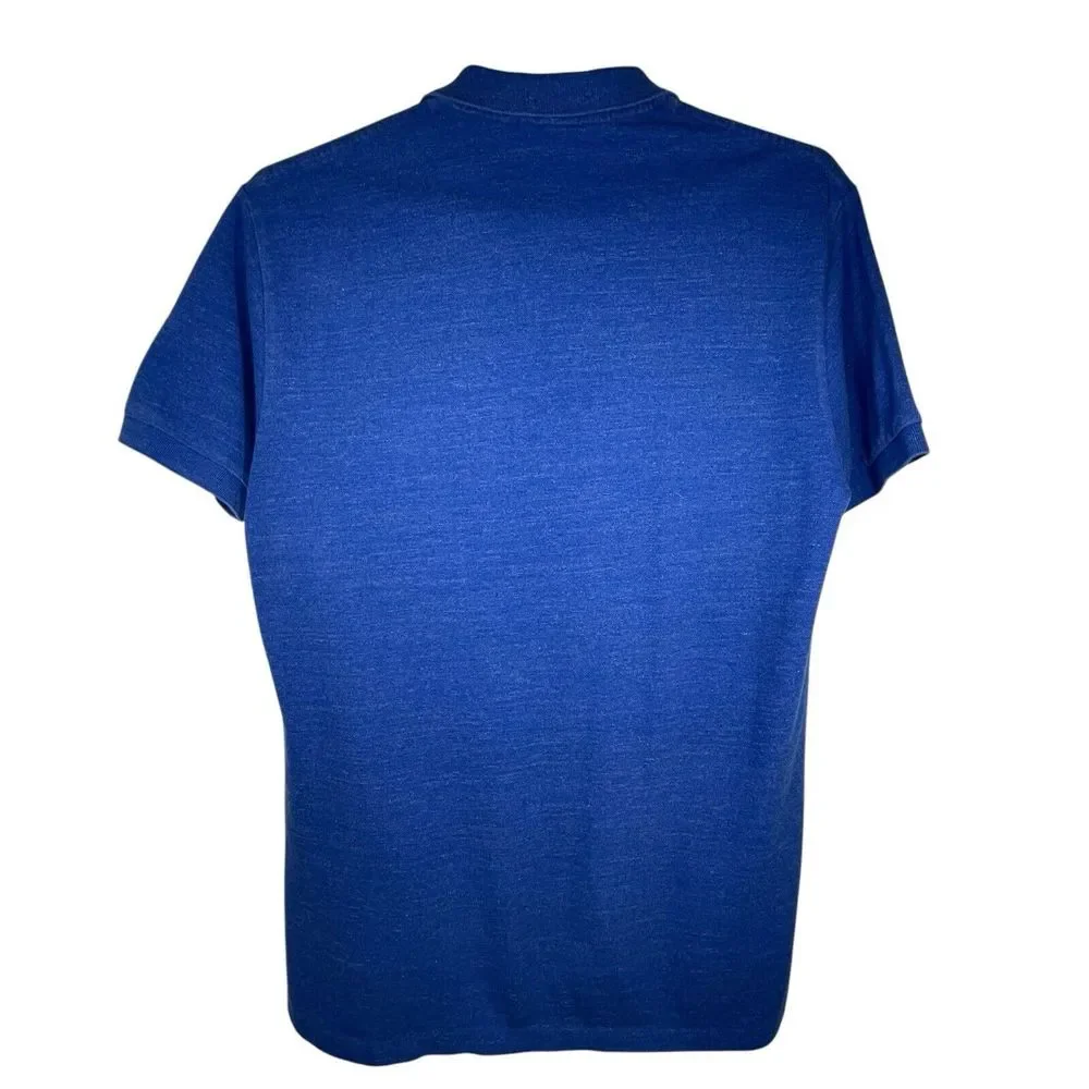 Polo‎ Ralph Lauren Classic Fit 100% Cotton Blue Mens Polo Shirt Size Large
